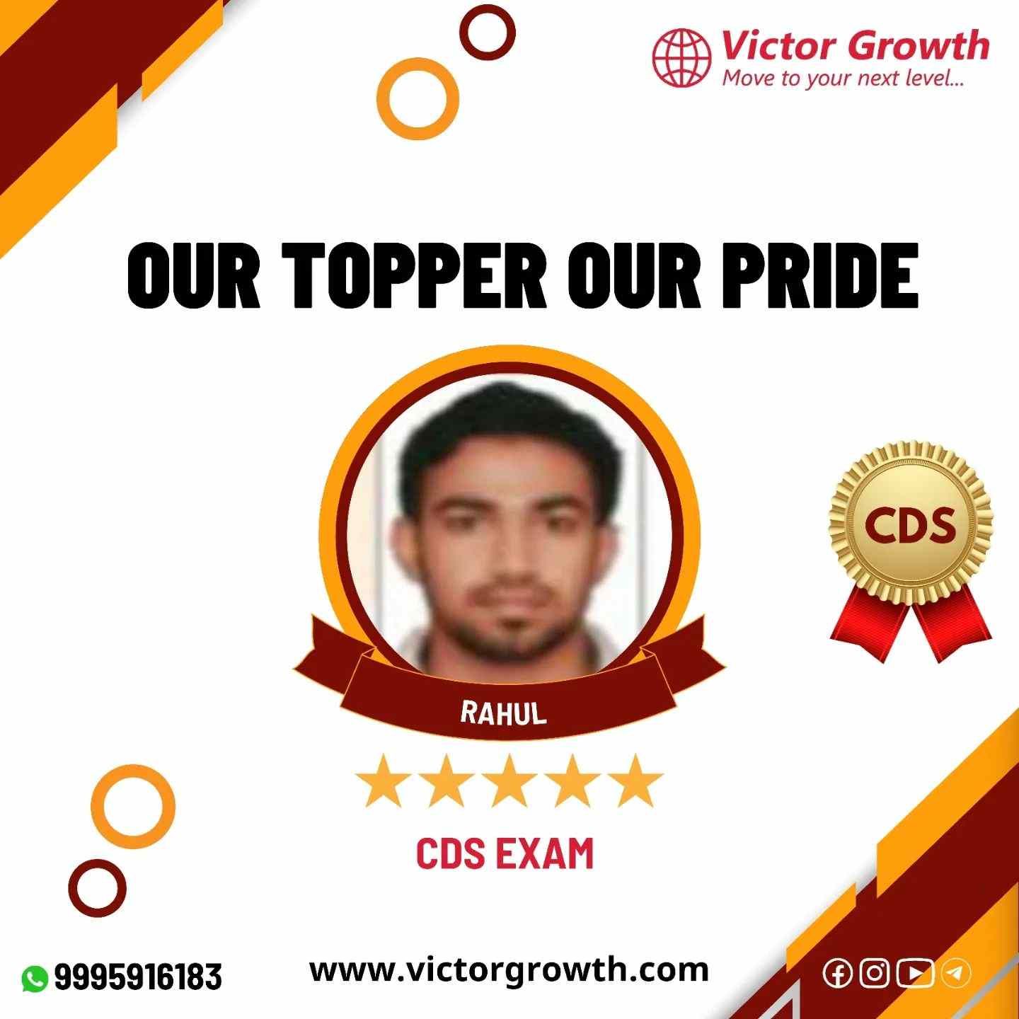Victor Growth IAS Academy Kochi Topper Student 3 Photo
